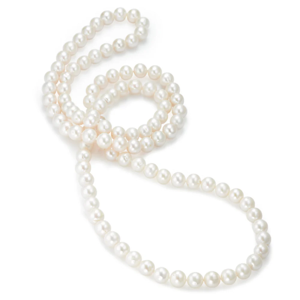 Collana Perla coltivata d'acqua dolce bianco, 8.5 mm 84 cm - Image 2