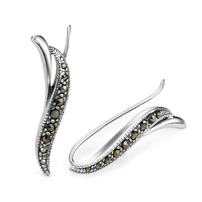 Cursore per le orecchie Argento Marcasite