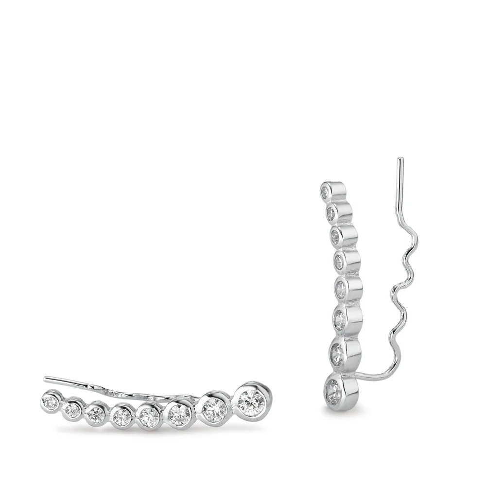 Cursore per le orecchie Argento Zirconia rodiato