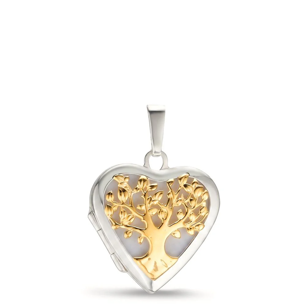 Medaglione Argento giallo bicolore Albero della vita Ø20 mm