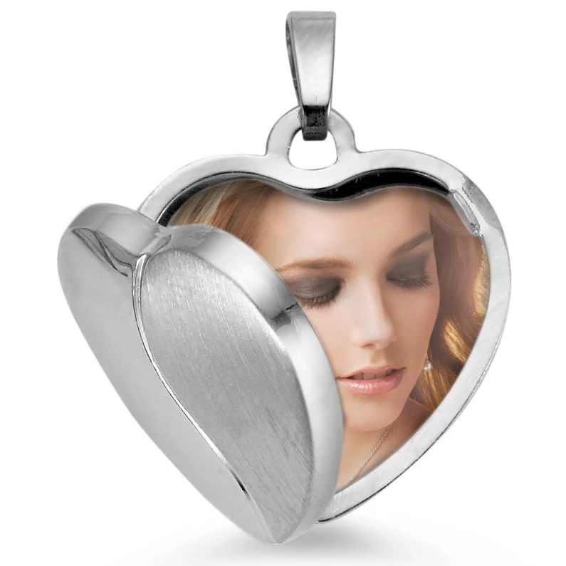 Medaglione Argento rodiato Cuore - Image 2