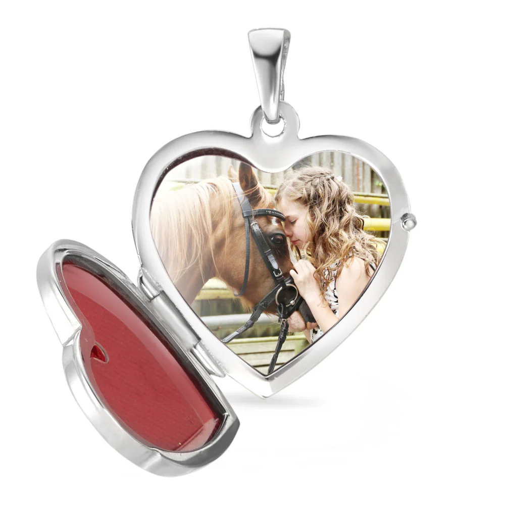 Medaglione Argento rodiato Cuore - Image 2