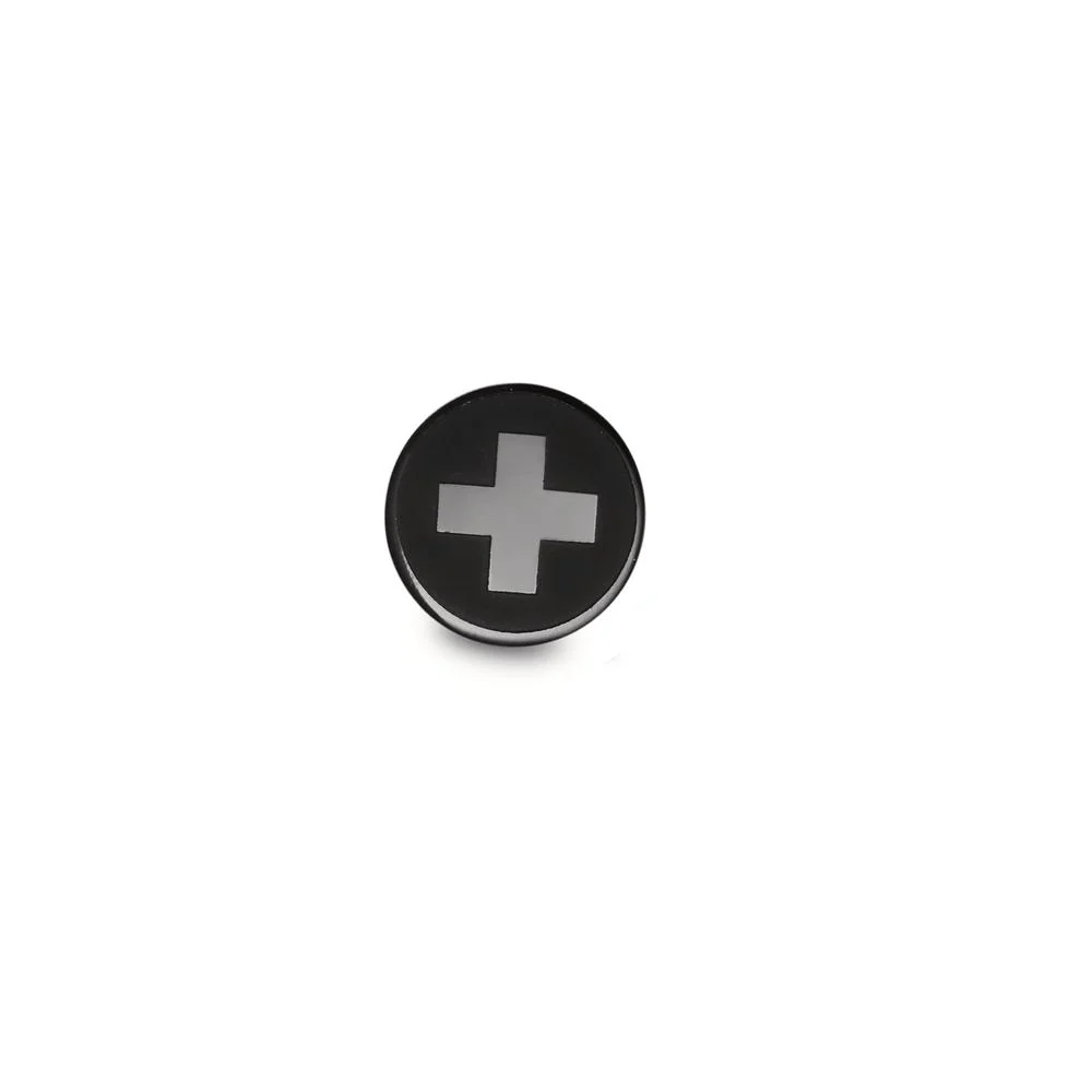 Orecchini a bottone 1 pz Acciaio inossidabile nero rivestimento IP Ø8 mm - Image 2