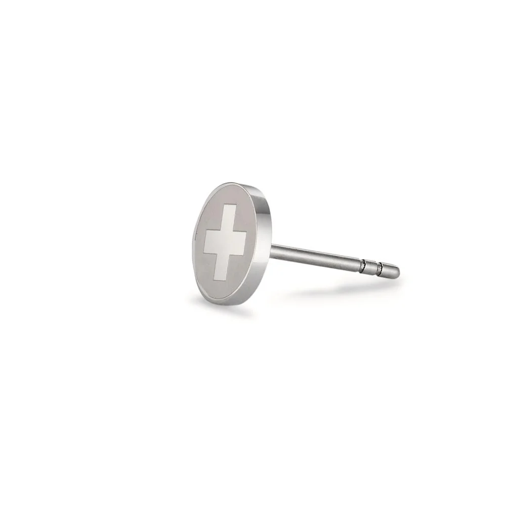 Orecchini a bottone 1 pz Acciaio inossidabile Ø8 mm - Image 2