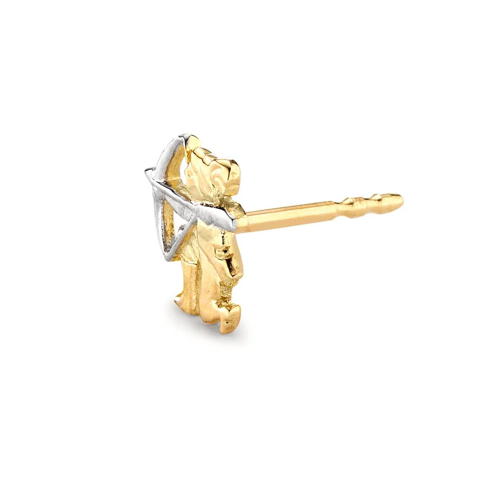 Orecchini a bottone 1 pz Oro giallo 750/18 carati Segno zodiacale Sagittario - Image 2