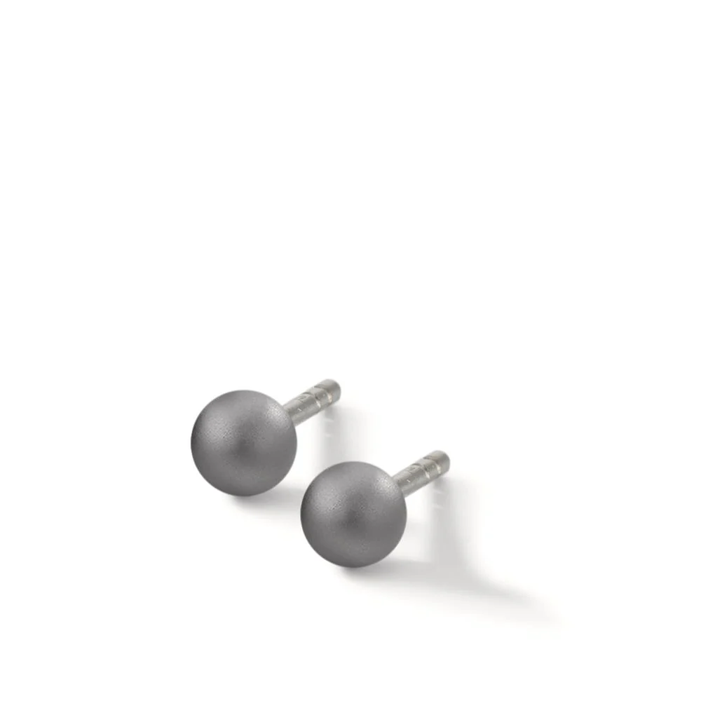 Orecchini a bottone Acciaio inossidabile, Alluminio Ø4 mm - Image 2