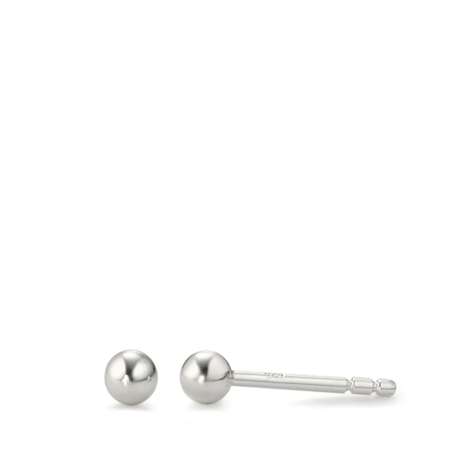 Orecchini a bottone Argento Ø3 mm