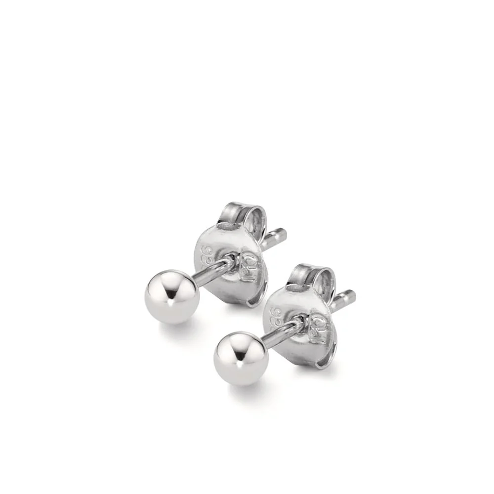 Orecchini a bottone Argento Ø3 mm - Image 2