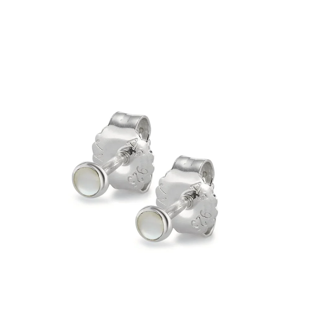 Orecchini a bottone Argento Ø4 mm - Image 2