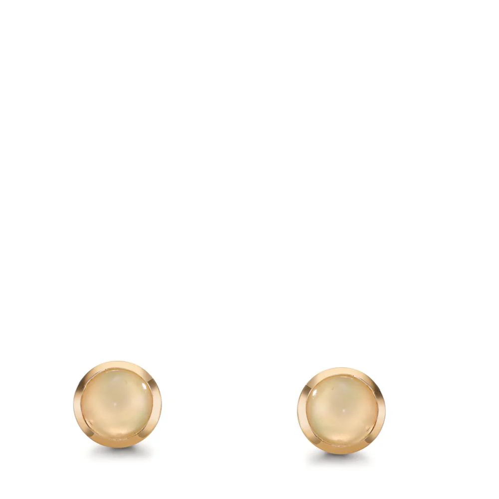 Orecchini a bottone Argento Opale 2 pietra dorato Ø7.5 mm - Image 2