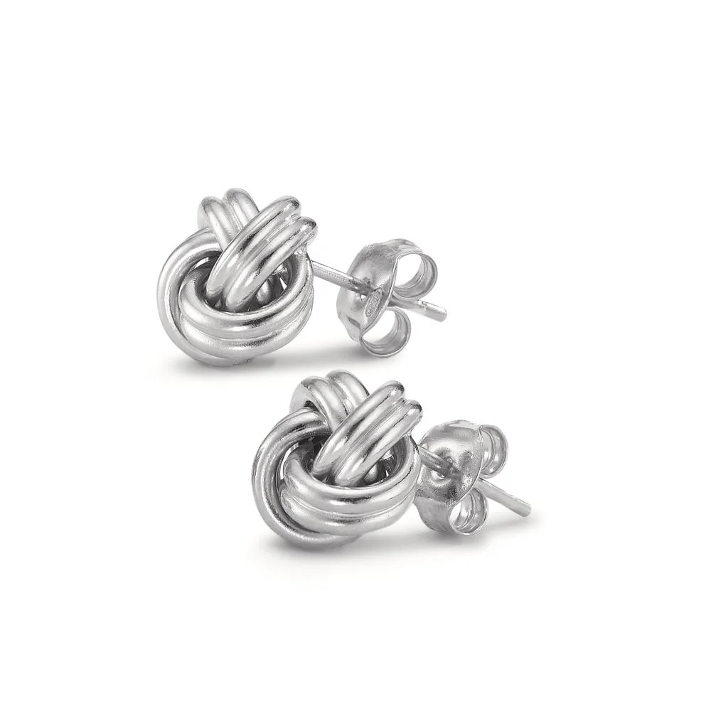 Orecchini a bottone Argento rodiato Nodo Ø10 mm - Image 3