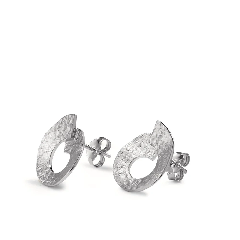 Orecchini a bottone Argento rodiato Ø16 mm - Image 2