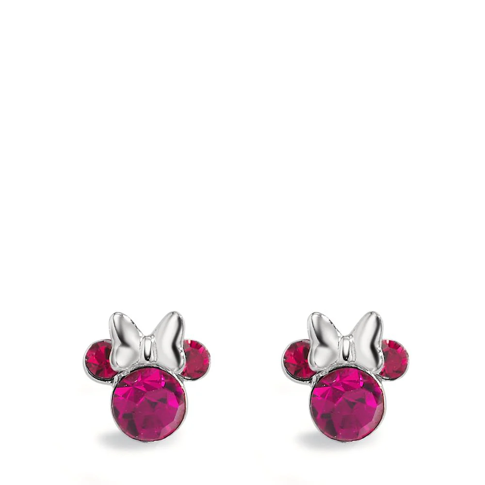 Orecchini a bottone Argento Zirconia rosa, 6 pietra Ø6 mm - Image 2