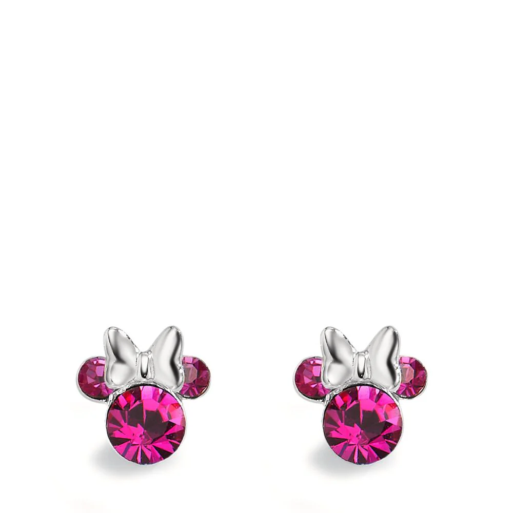 Orecchini a bottone Argento Zirconia rosso, 6 pietra Ø6 mm