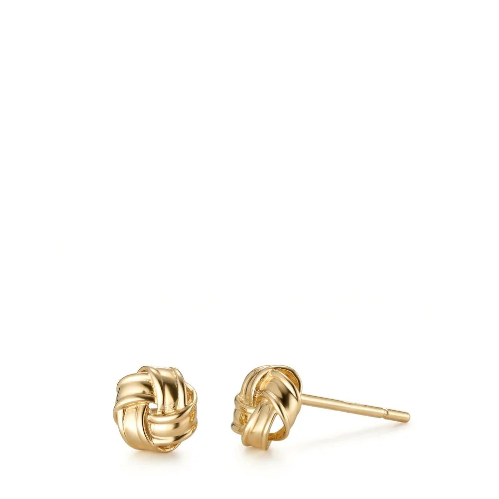 Orecchini a bottone Oro giallo 375/9K Nodo Ø6 mm