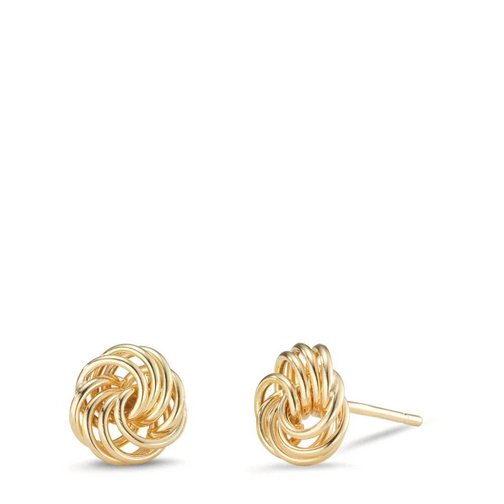 Orecchini a bottone Oro giallo 375/9K Nodo Ø8 mm