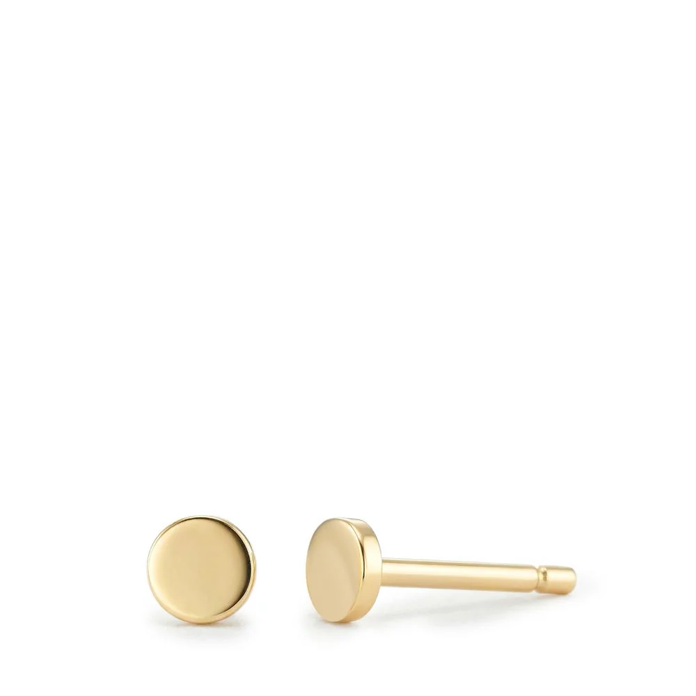 Orecchini a bottone Oro giallo 375/9K Ø3 mm