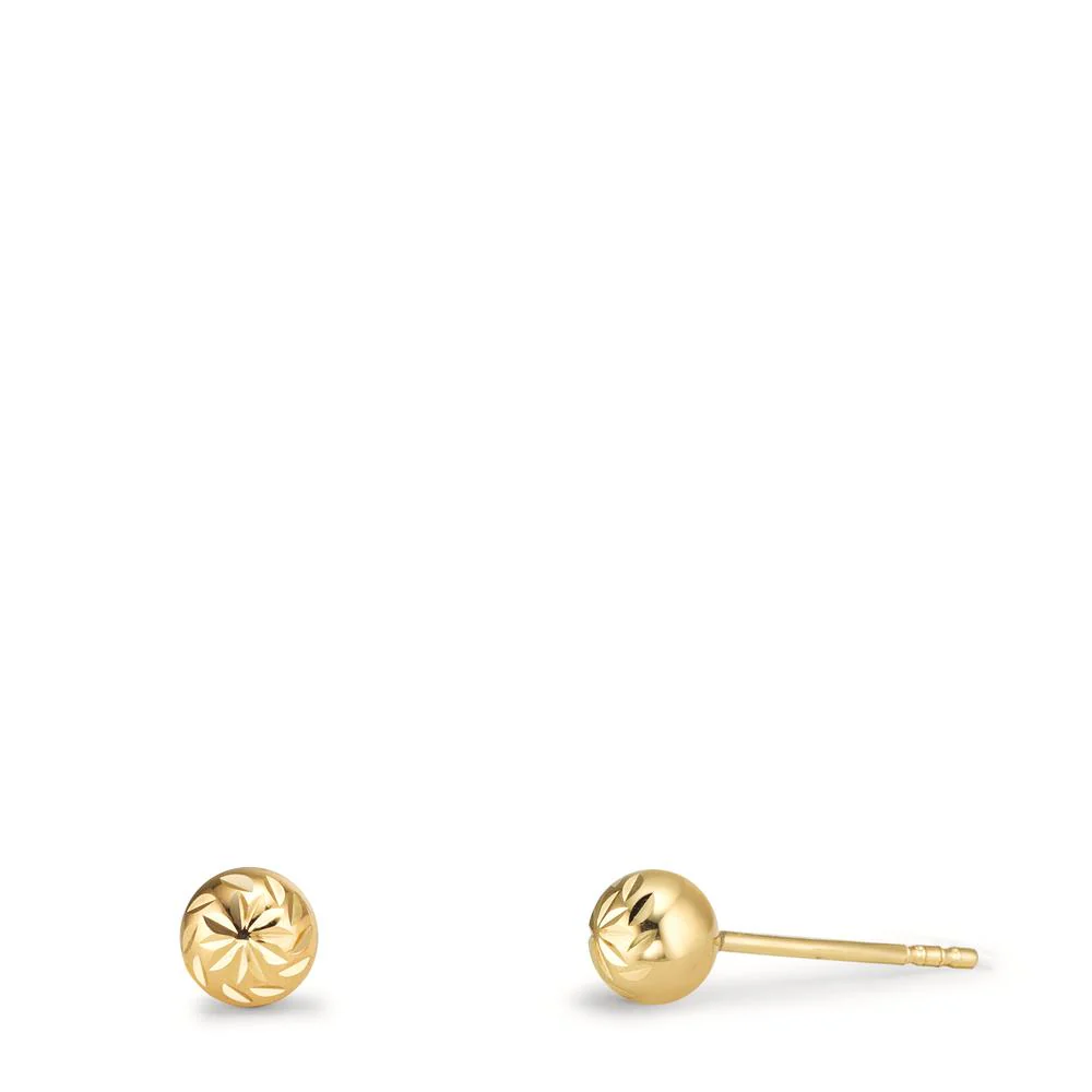 Orecchini a bottone Oro giallo 375/9K Ø4 mm
