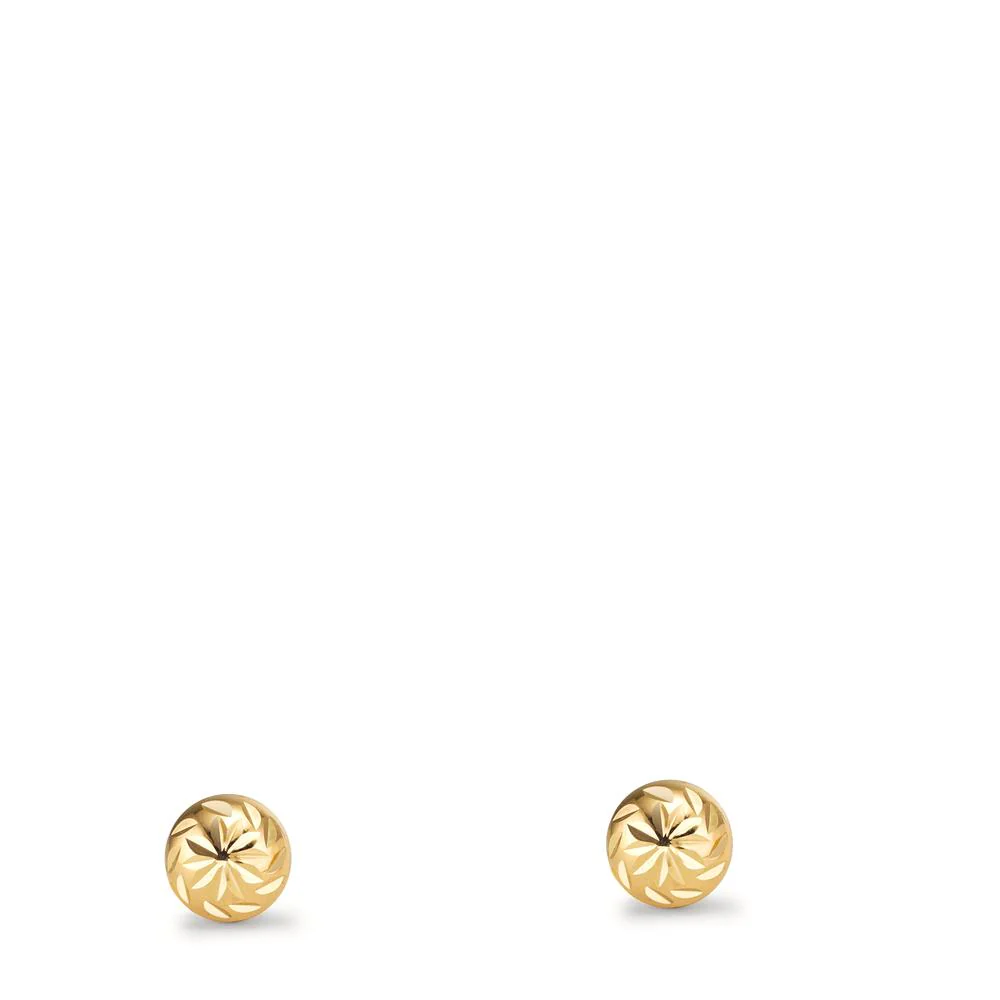 Orecchini a bottone Oro giallo 375/9K Ø4 mm - Image 2