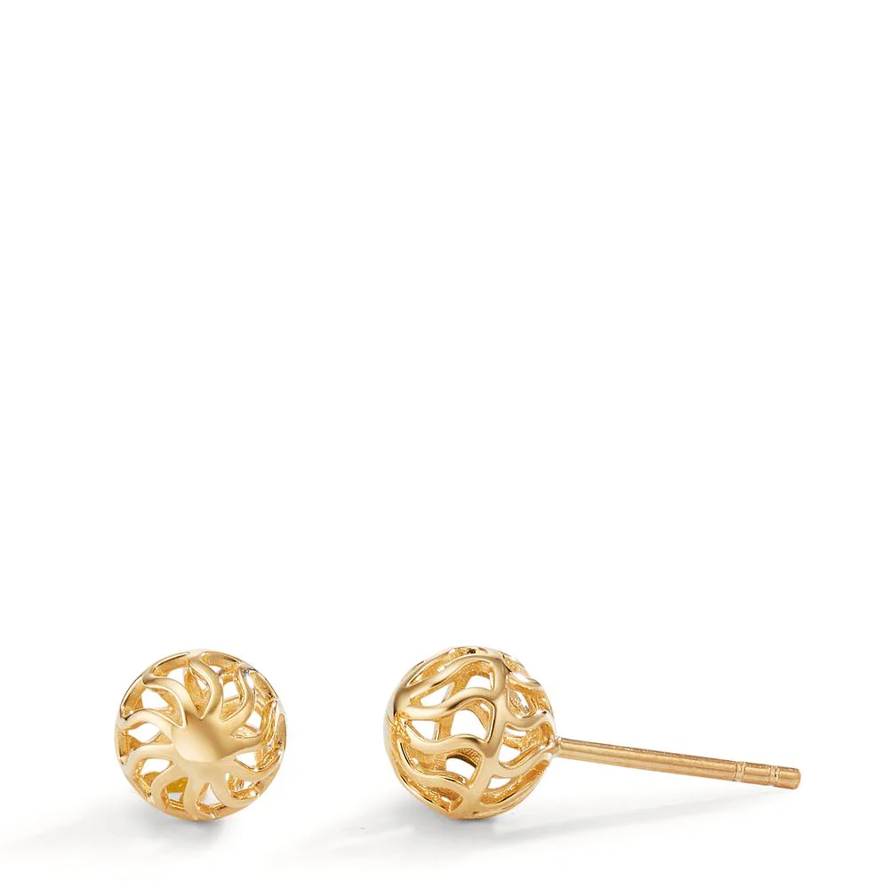Orecchini a bottone Oro giallo 375/9K Ø7 mm