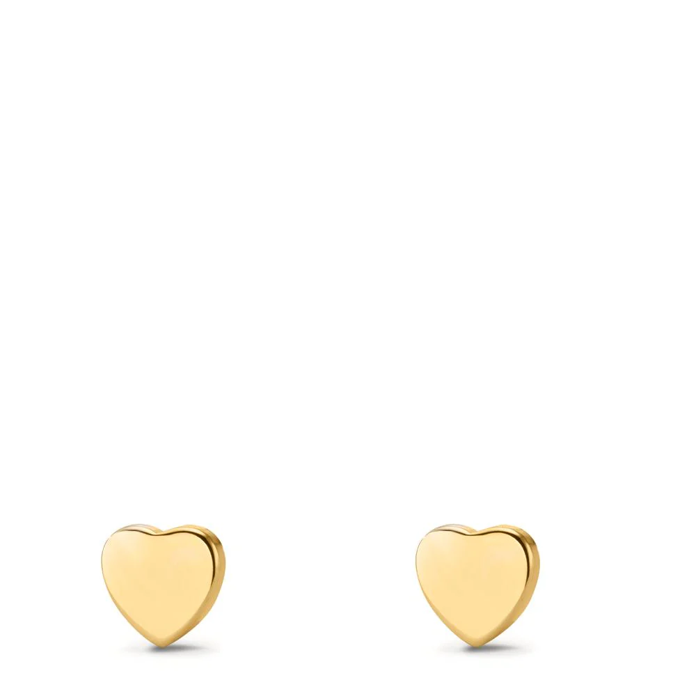 Orecchini a bottone Oro giallo 585/14 kt Cuore Ø5.5 mm - Image 3