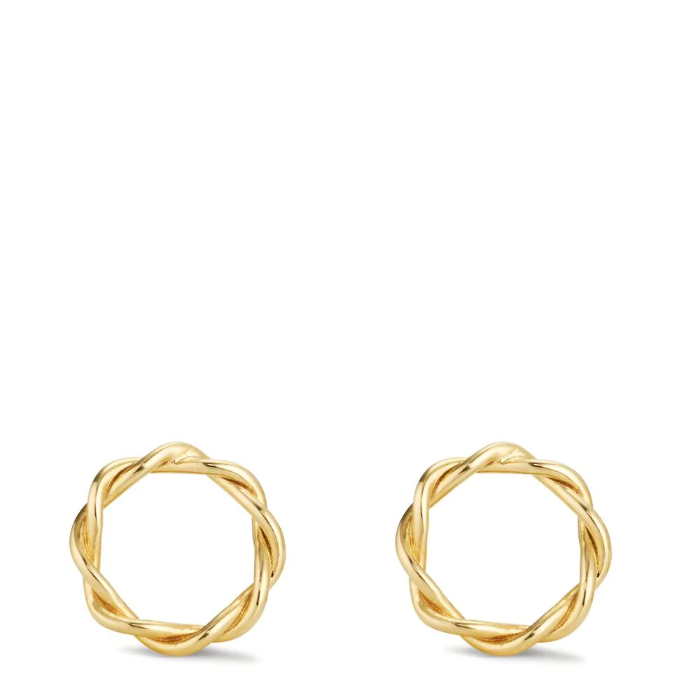 Orecchini a bottone Oro giallo 585/14 kt Ø11 mm - Image 2