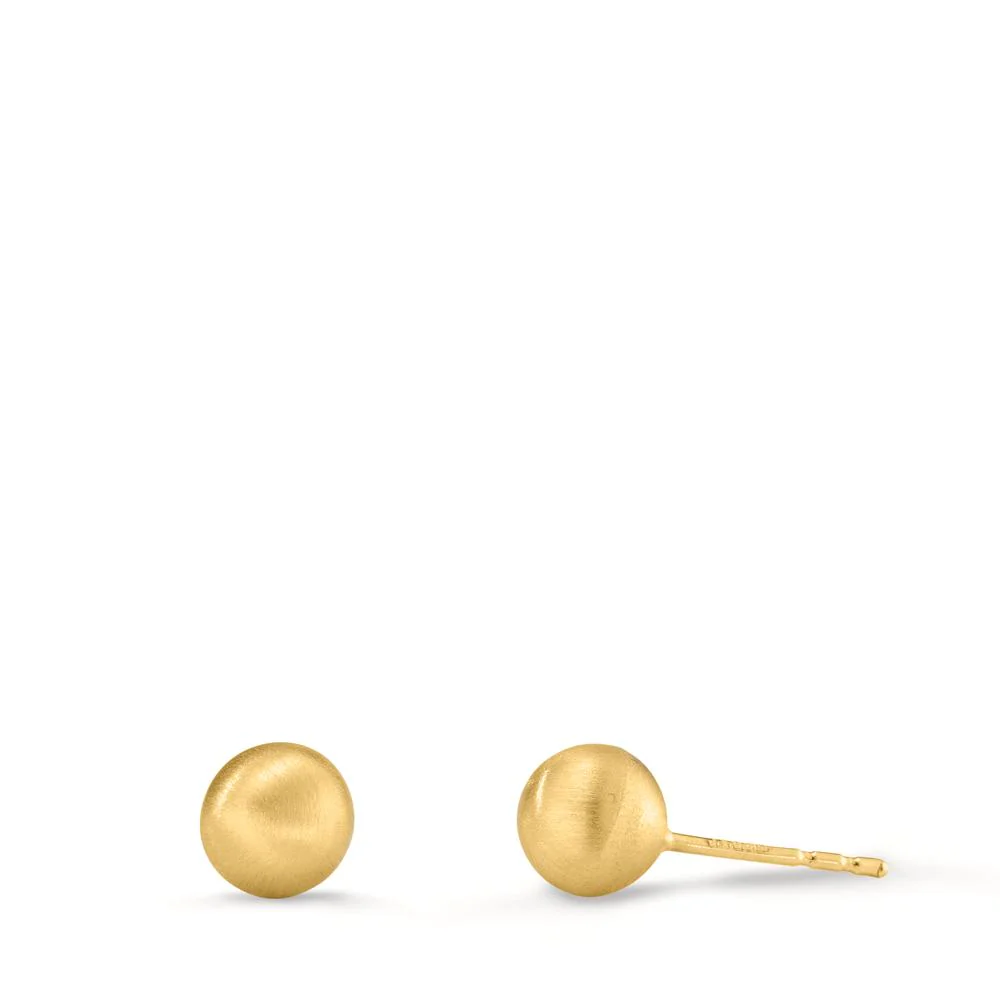 Orecchini a bottone Oro giallo 585/14 kt Ø6 mm