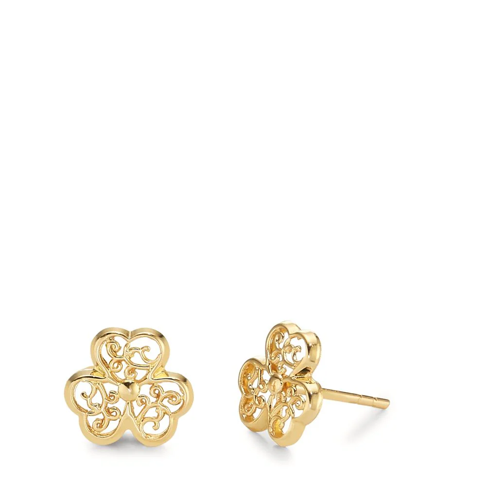Orecchini a bottone Oro giallo 585/14 kt Ø7.5 mm