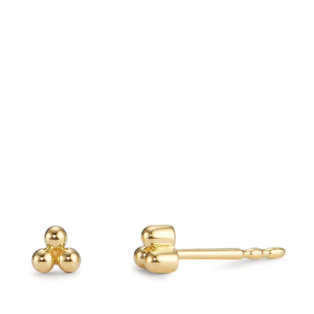Orecchini a bottone Oro giallo 750/18 carati Ø3.5 mm