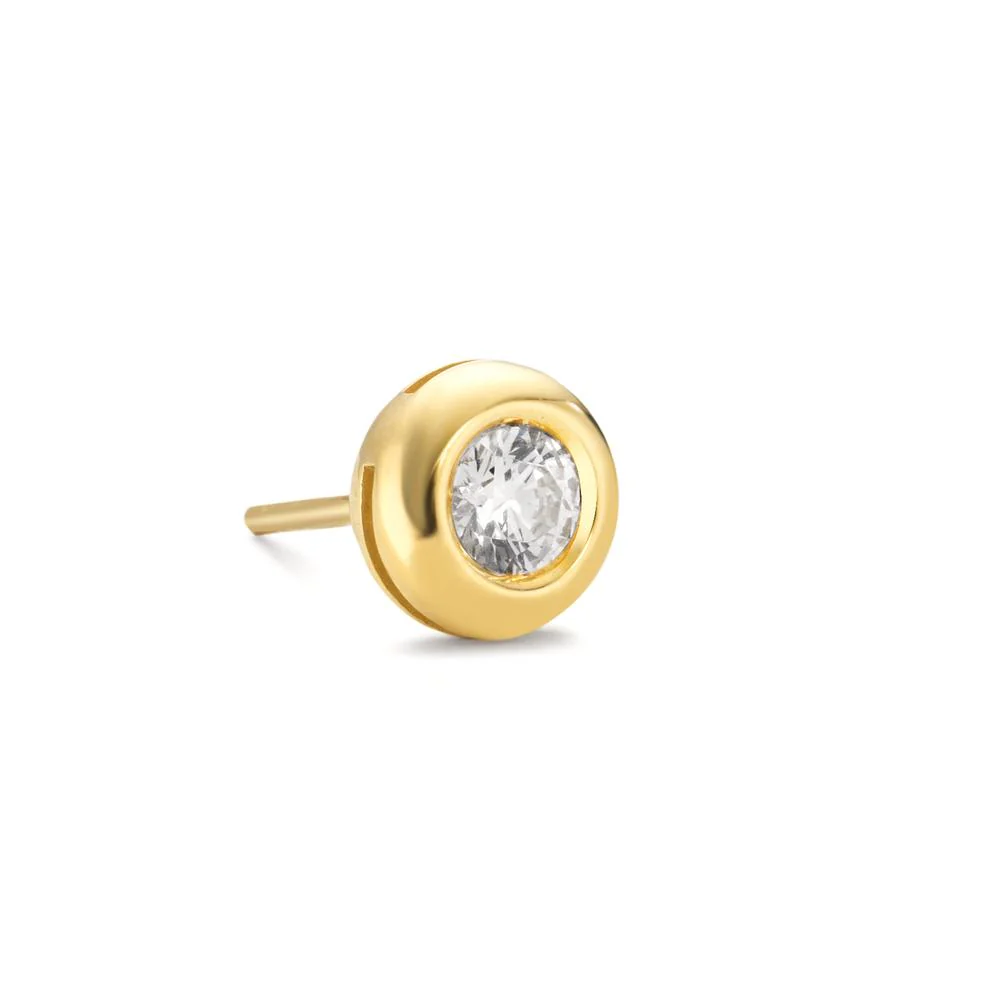 Orecchini a bottone Oro giallo 750/18 carati Ø6.5 mm