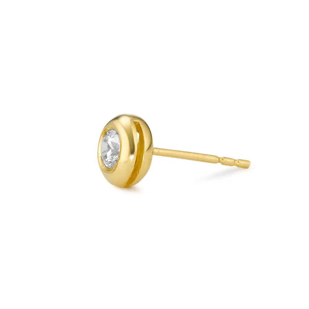 Orecchini a bottone Oro giallo 750/18 carati Ø6.5 mm - Image 2