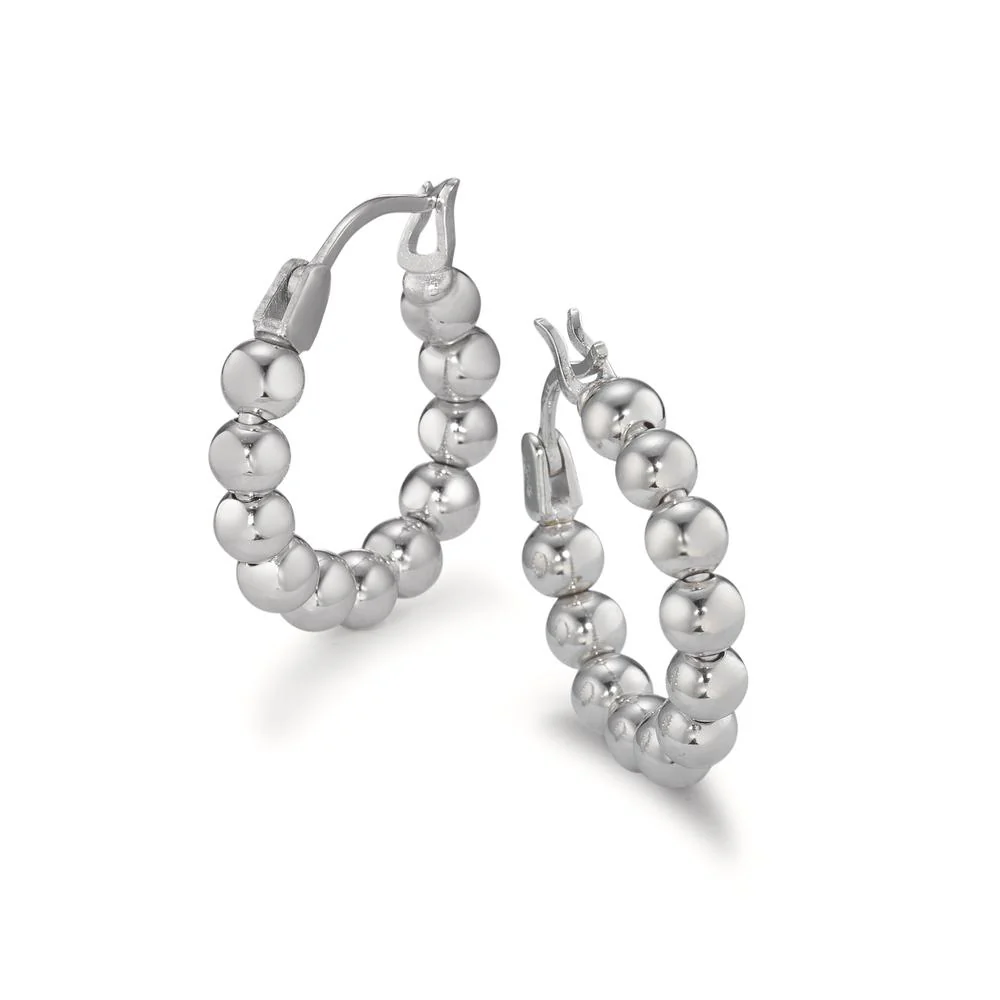 Orecchini a cerchio Argento rodiato - Image 3