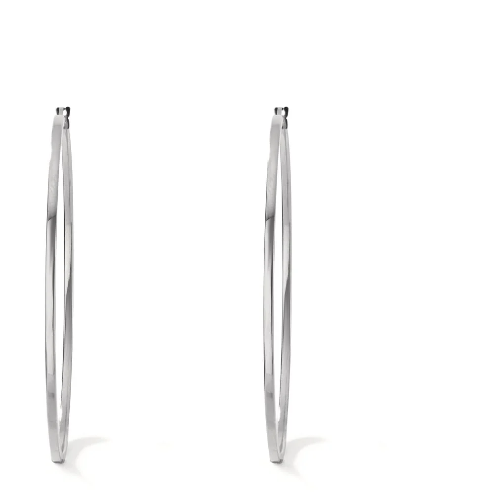 Orecchini a cerchio Argento rodiato - Image 2