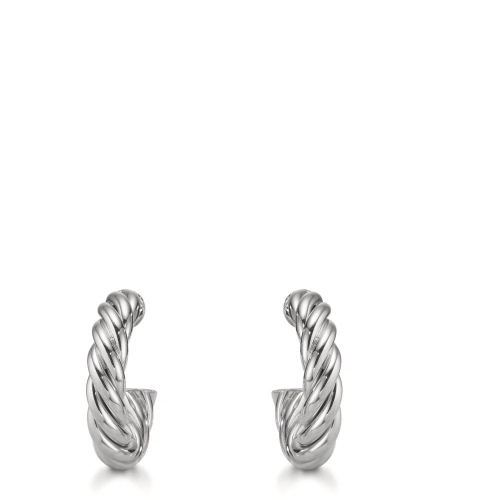 Orecchini a cerchio Argento rodiato - Image 3