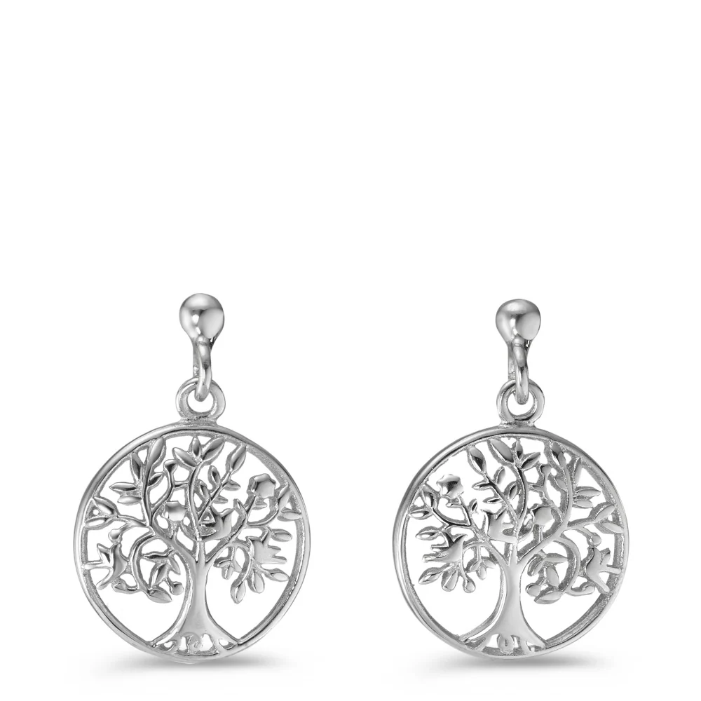 Orecchini Argento rodiato Albero della vita - Image 2