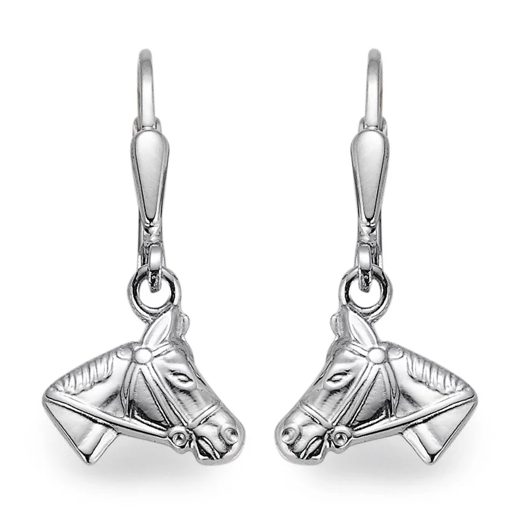 Orecchini Argento rodiato Cavallo