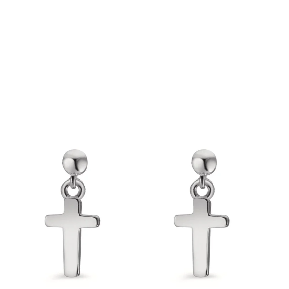 Orecchini Argento rodiato Croce - Image 3