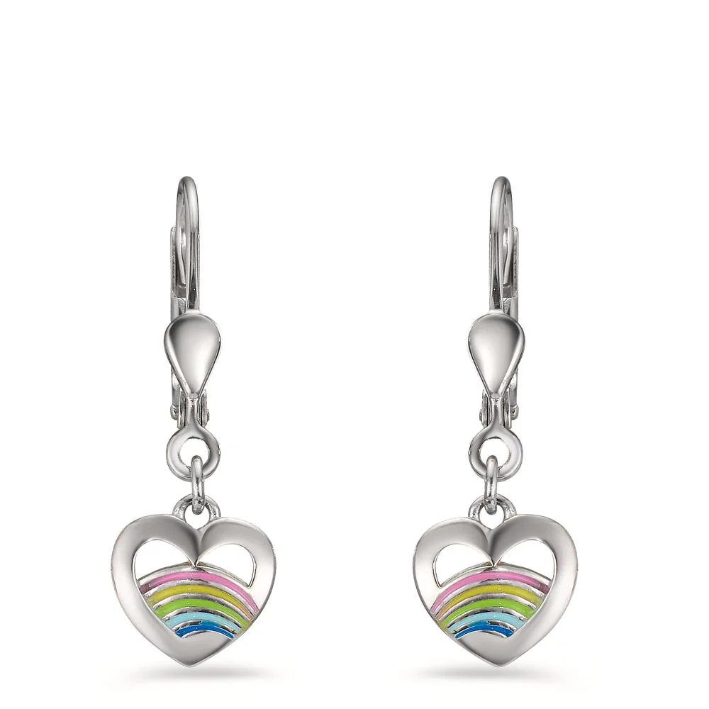 Orecchini Argento rodiato Cuore - Image 3