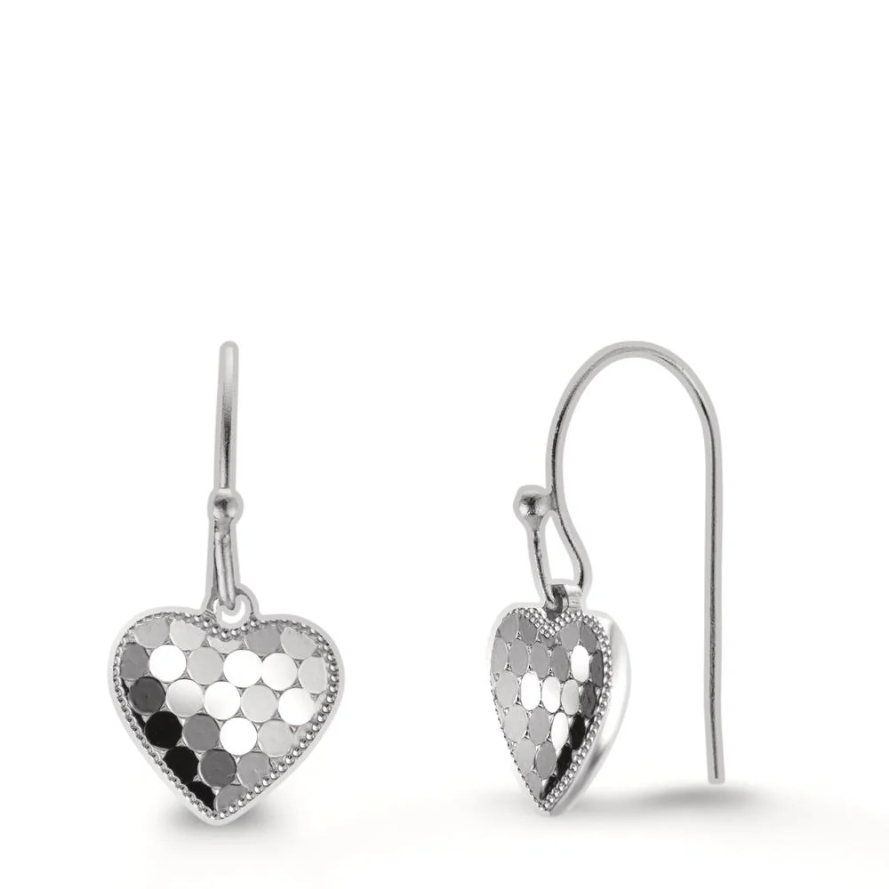 Orecchini Argento rodiato Cuore