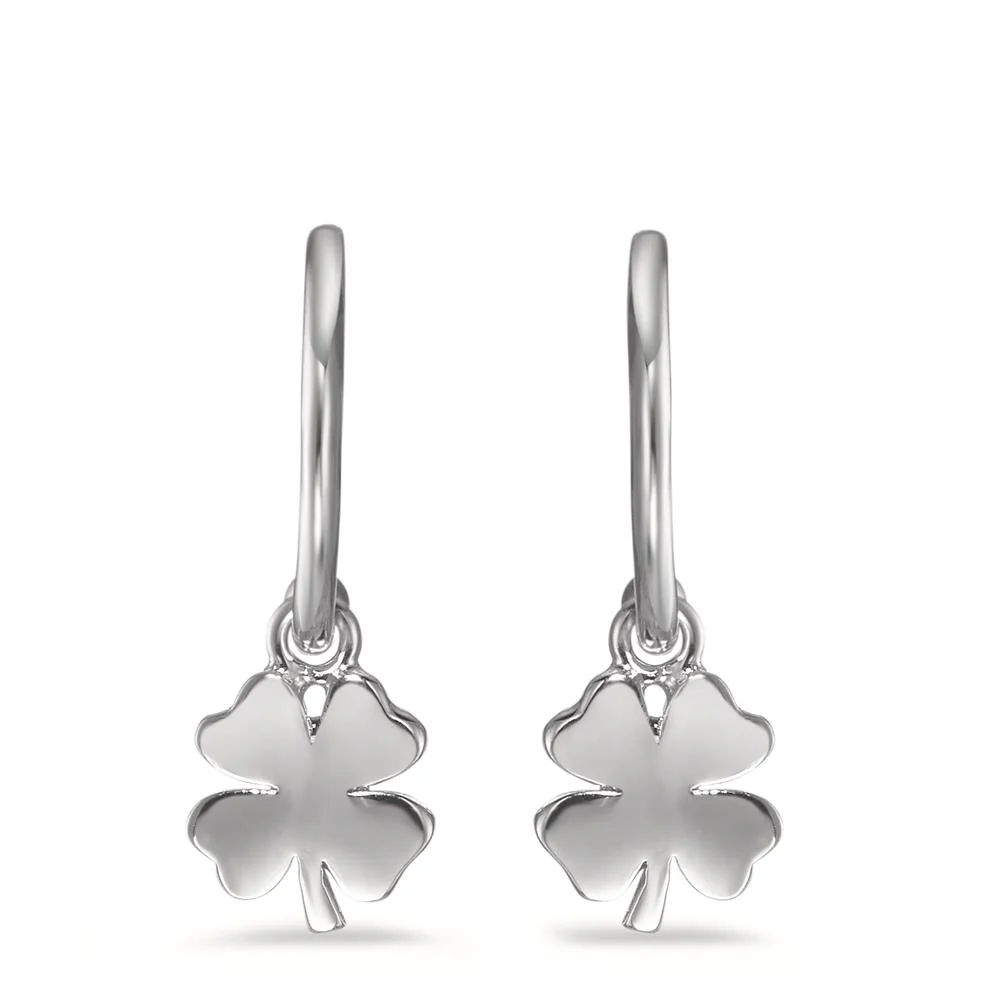Orecchini Argento rodiato Trifoglio Ø7.5 mm - Image 2