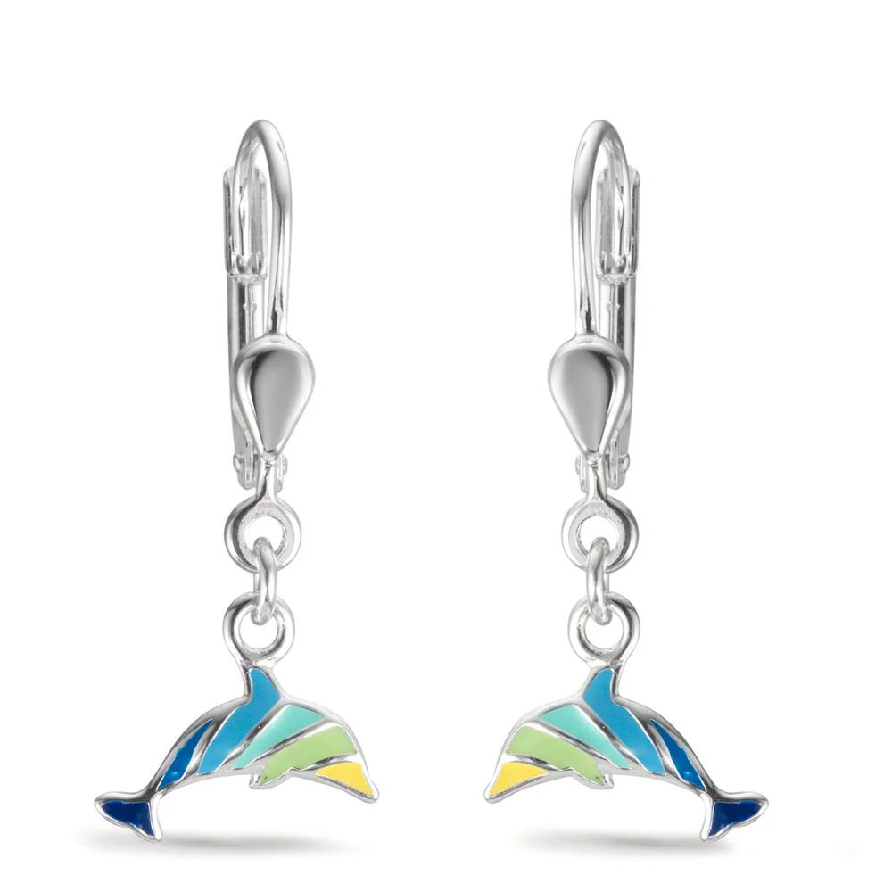 Orecchini Argento smaltato Delfino - Image 2