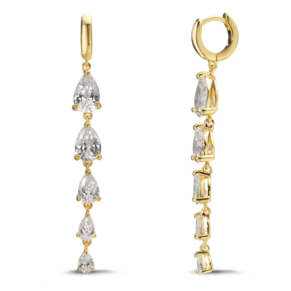 Orecchini Argento Zirconia 10 pietra giallo