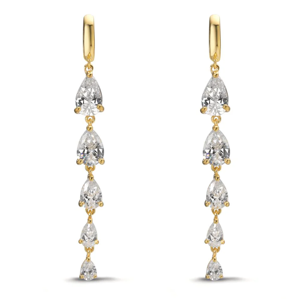 Orecchini Argento Zirconia 10 pietra giallo - Image 2