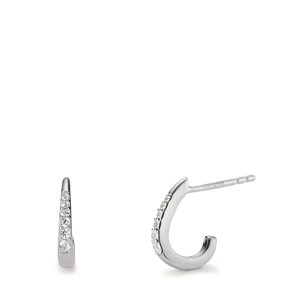 Orecchini Argento Zirconia 12 pietra rodiato