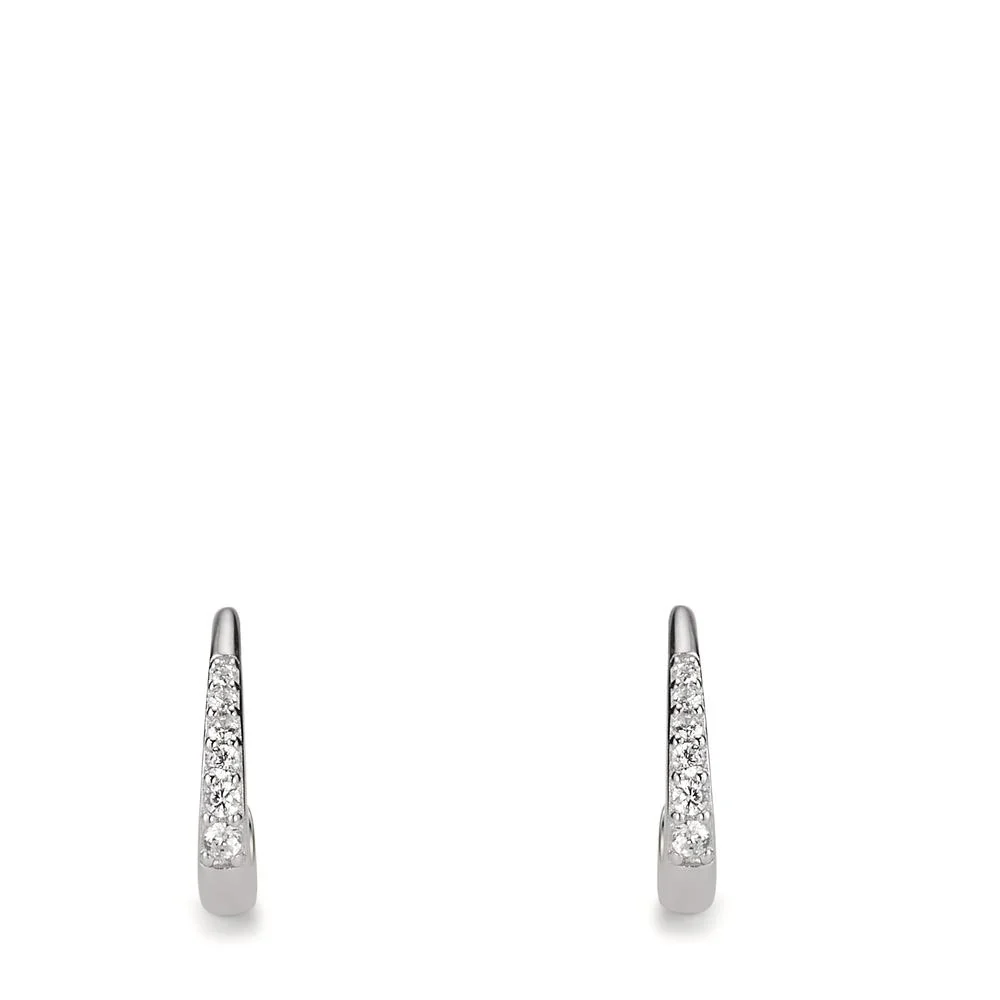 Orecchini Argento Zirconia 12 pietra rodiato - Image 2