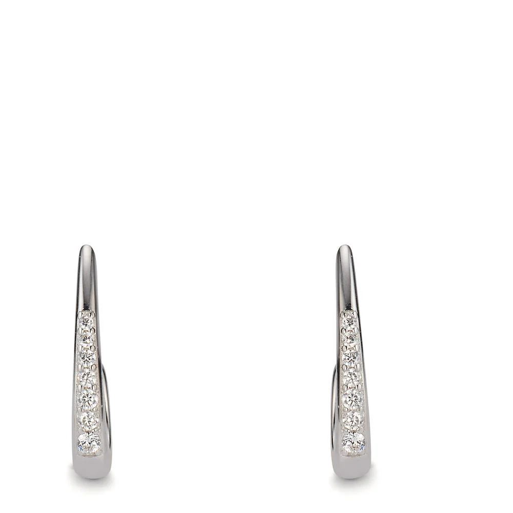 Orecchini Argento Zirconia 14 pietra rodiato - Image 2