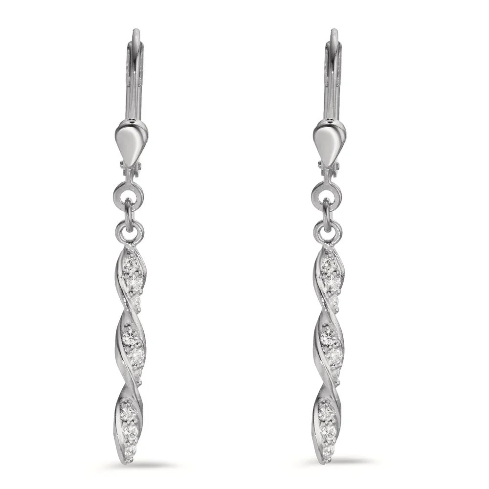 Orecchini Argento Zirconia 18 pietra rodiato - Image 2