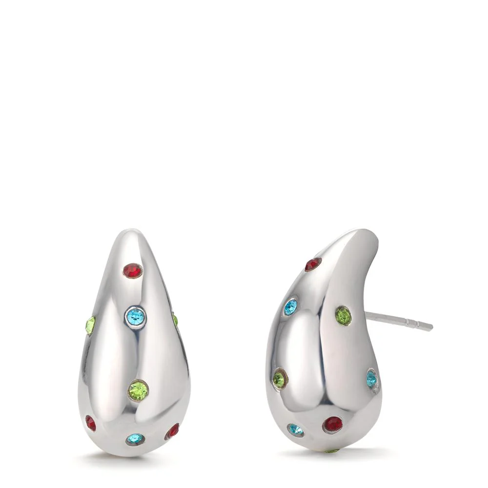 Orecchini Argento Zirconia colorato, 24 pietra