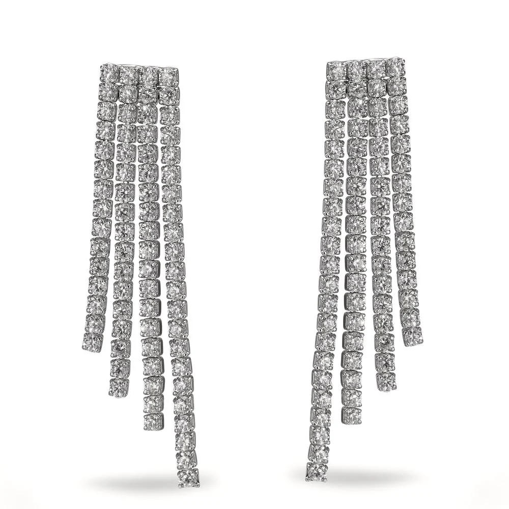 Orecchini Argento Zirconia rodiato - Image 2