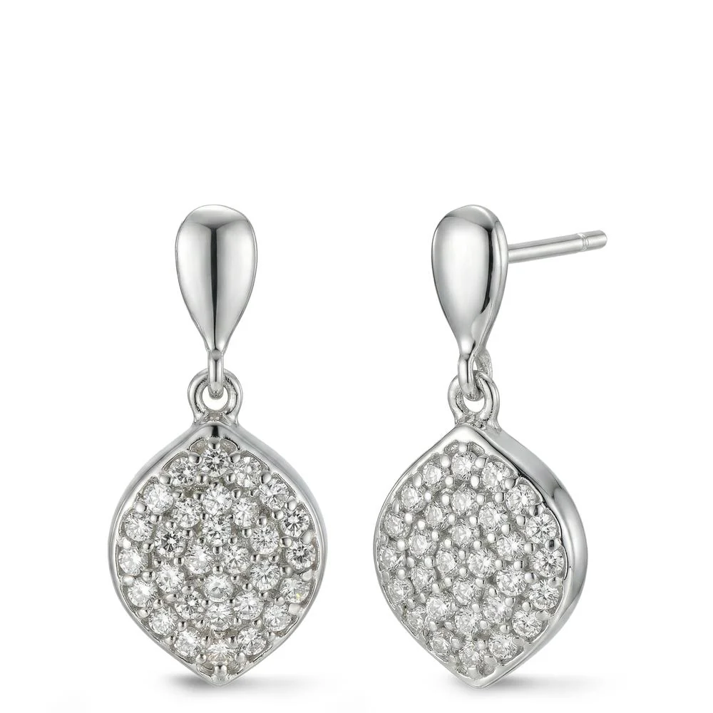 Orecchini Argento Zirconia rodiato